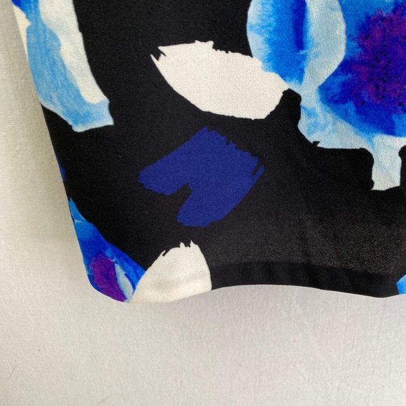 MAGGY LONDON Black & Blue Floral Dress NWT - Picture 4 of 9